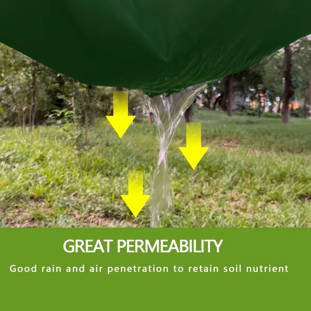 Heavy duty non-woven weed isolation cloth roll - dark green, suitable for garden landscaping and French drainage pipes
