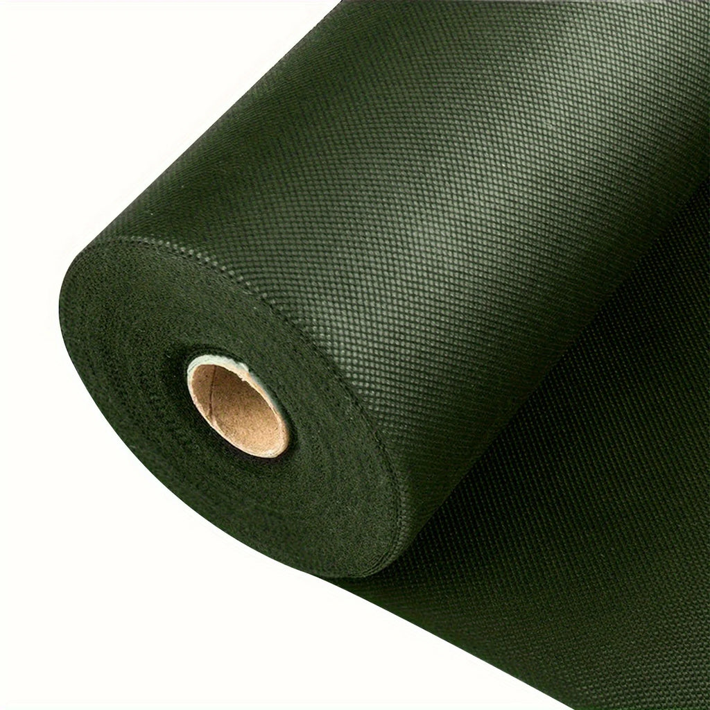 Heavy duty non-woven weed isolation cloth roll - dark green, suitable for garden landscaping and French drainage pipes